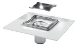 Odpływ Safe 50 mm Square PURUS niski wpust podłogowy kratka ściekowa do płytek syfon suchy w standardzie 