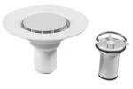 Odpływ Safe 50 mm Vinyl PURUS niski wpust podłogowy kratka ściekowa do wykładzin  syfon suchy w standardzie