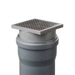 Wpust TOP PART 110 mm z kratką nierdzewną 110×110
