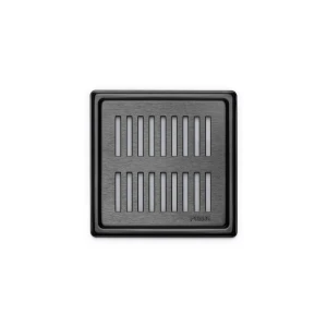 Kratka RIB 150x150mm - kolor czarny mat do wpustów ⌀130 oraz ⌀150