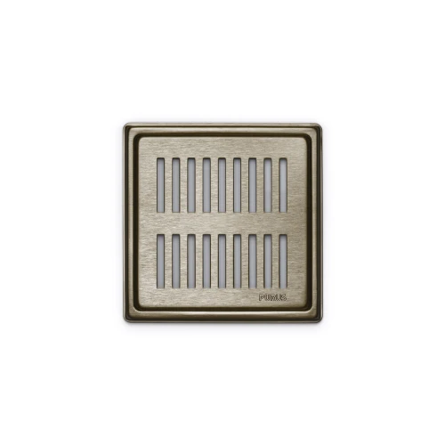 Kratka RIB 150x150mm - kolor brąz do wpustów ⌀130 oraz ⌀150