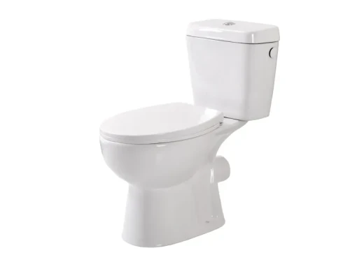 Kompakt WC KIER II Biały - 3/6l, odpływ poziomy 10cm, rozstaw otworów 18,5cm + deska OLE Biała